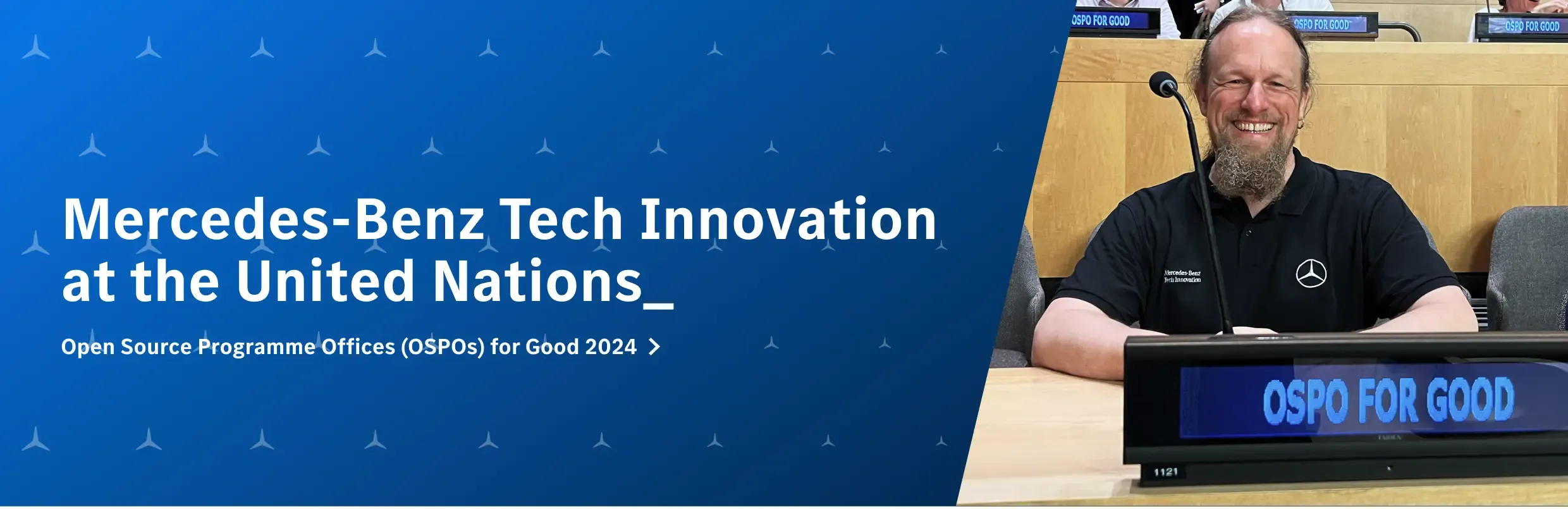 Mercedes-Benz Tech Innovation at the United Nations - Open Source Programme Offices (OSPOs) for Good 2024