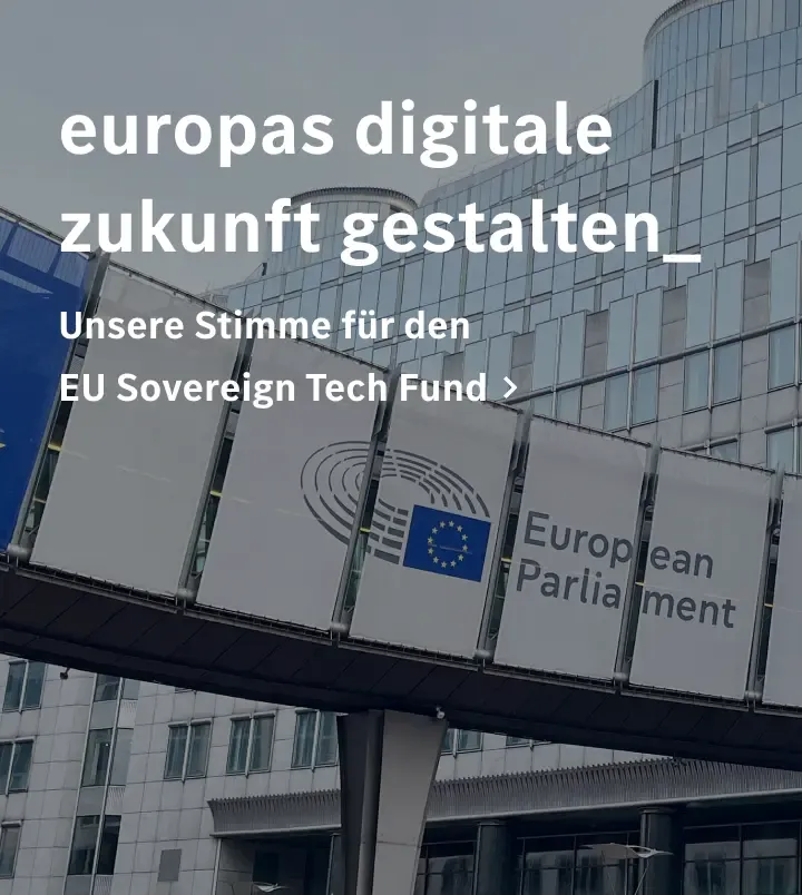 Schau dir unseren Beitrag zum EU Sovereign Tech Fund an
